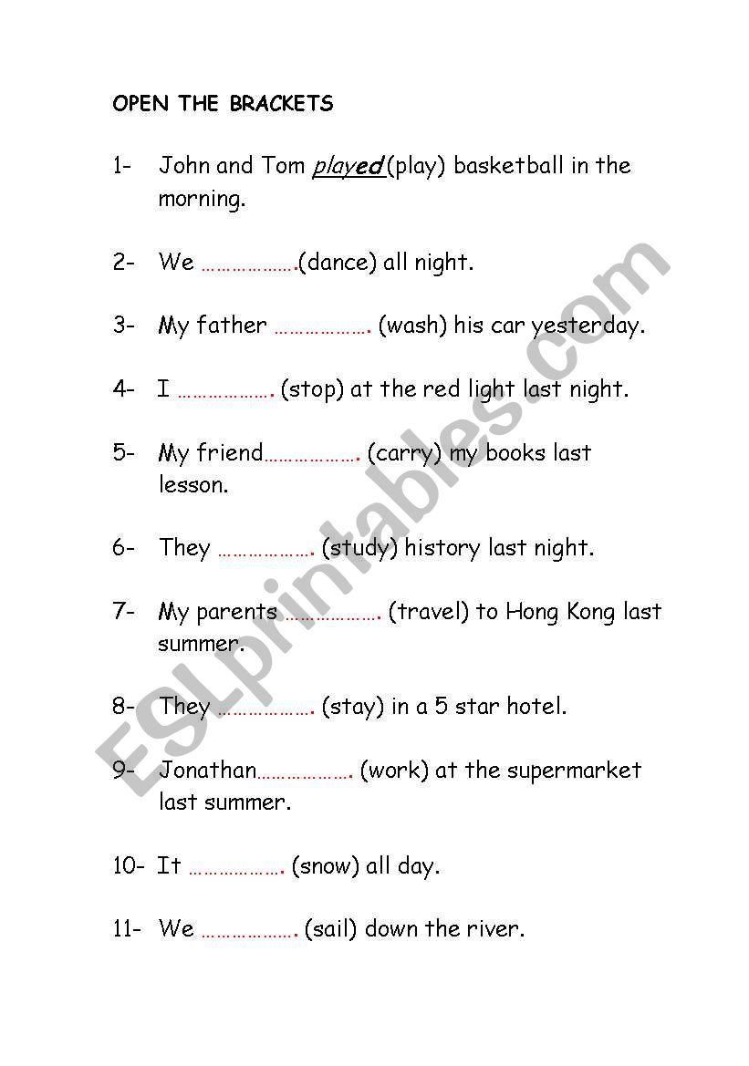 english-worksheets-past-tense-open-the-brackets