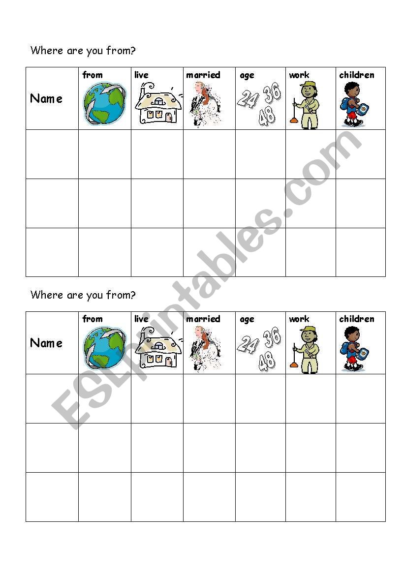 Personal information questionnaire