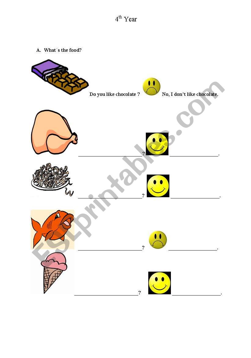 Food worksheet