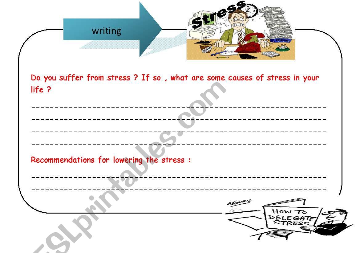 stress every where worksheet