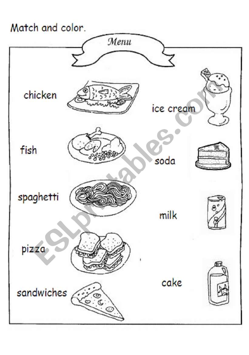 Food worksheet