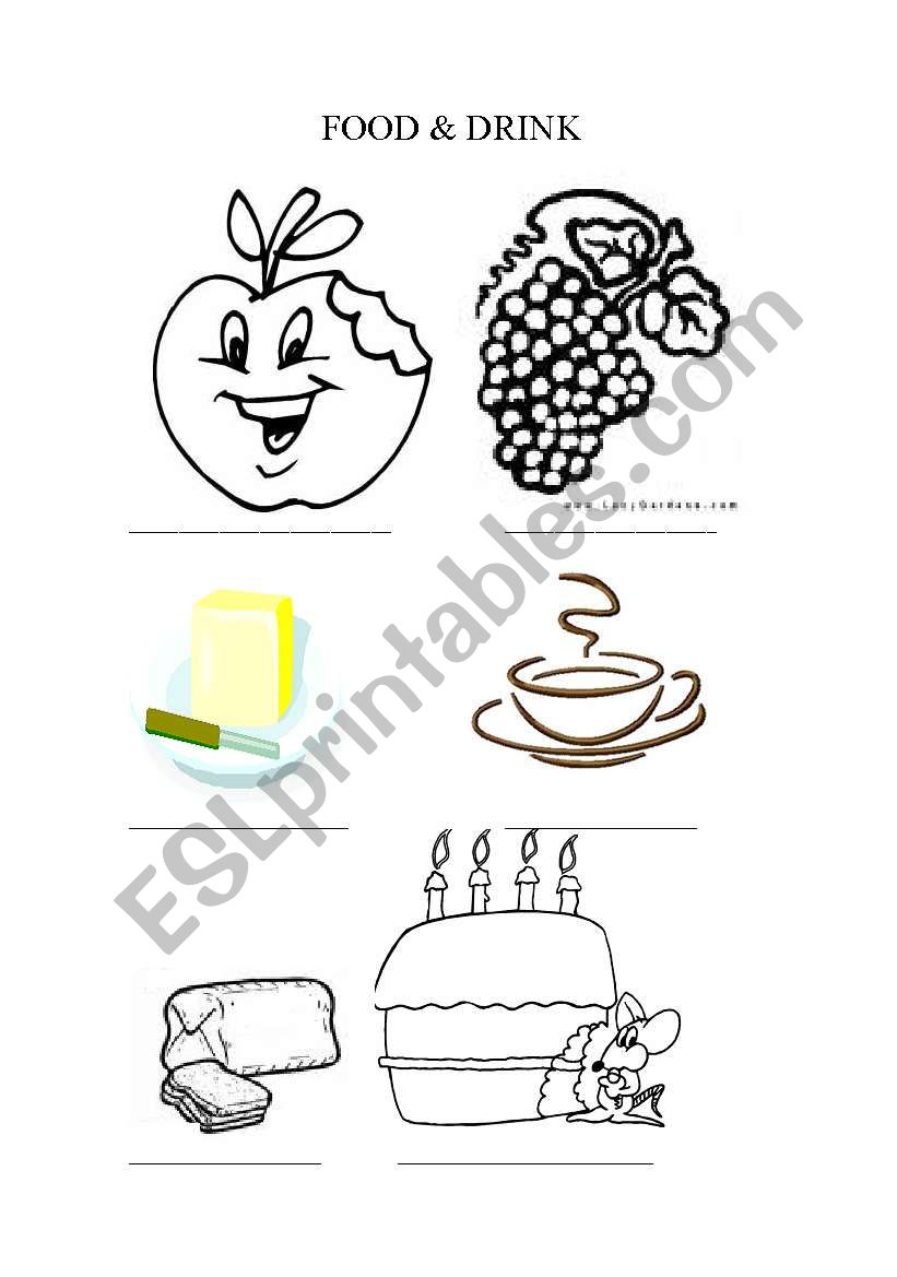 Food & Drink worksheet