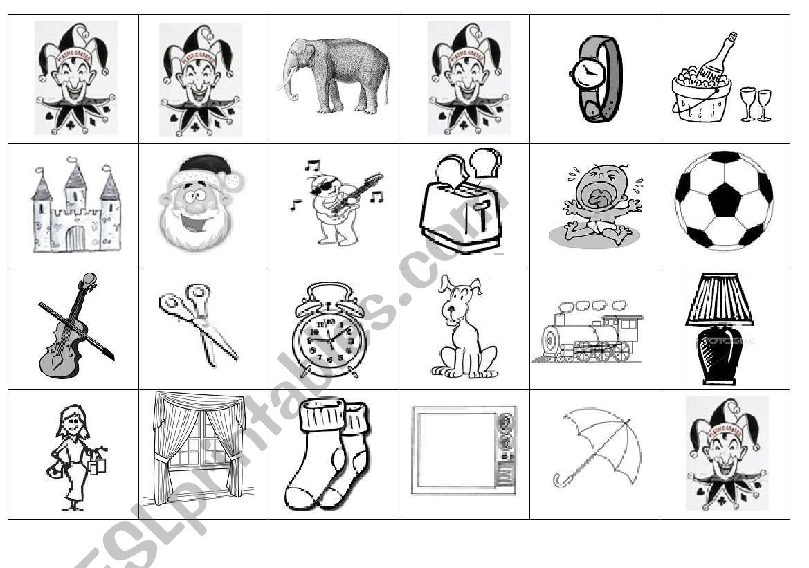 Dominoes Pictures 1 part 1 worksheet