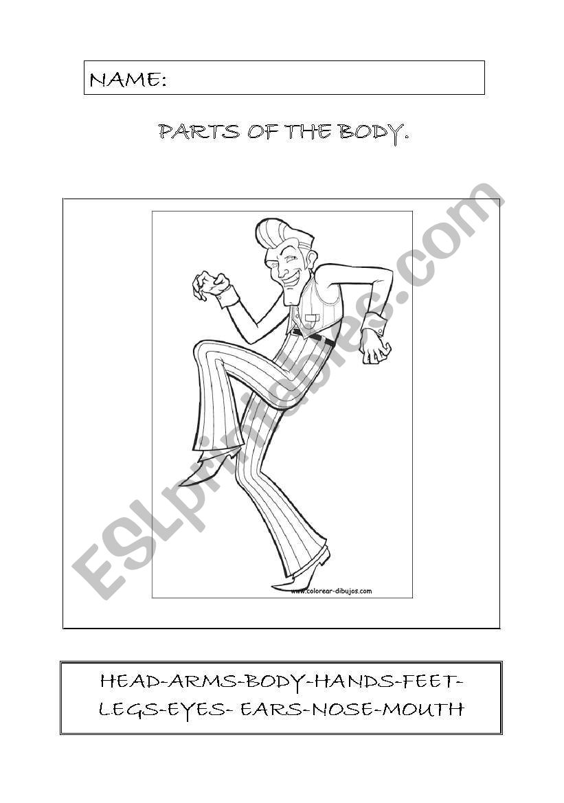 Parts of the body lacy town. worksheet