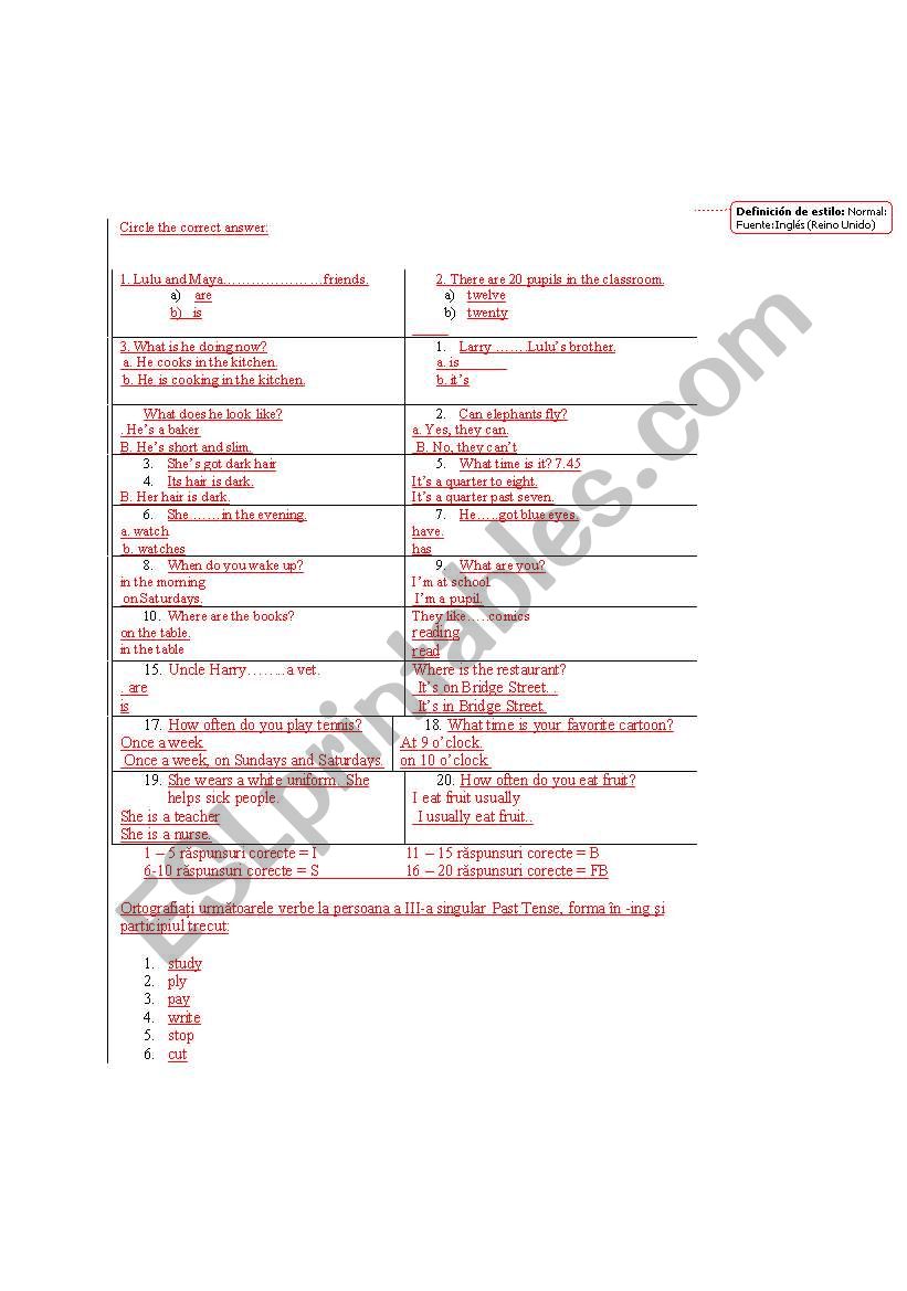 grammar exercises worksheet