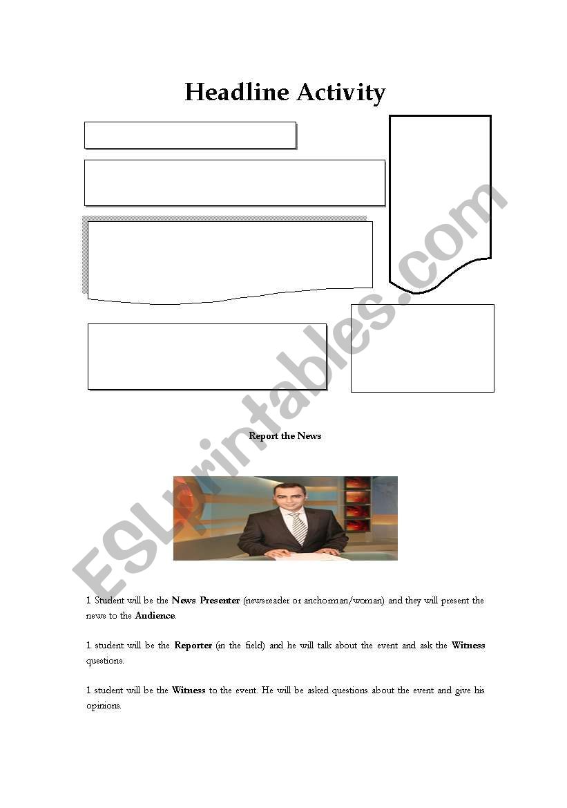 News Activity worksheet