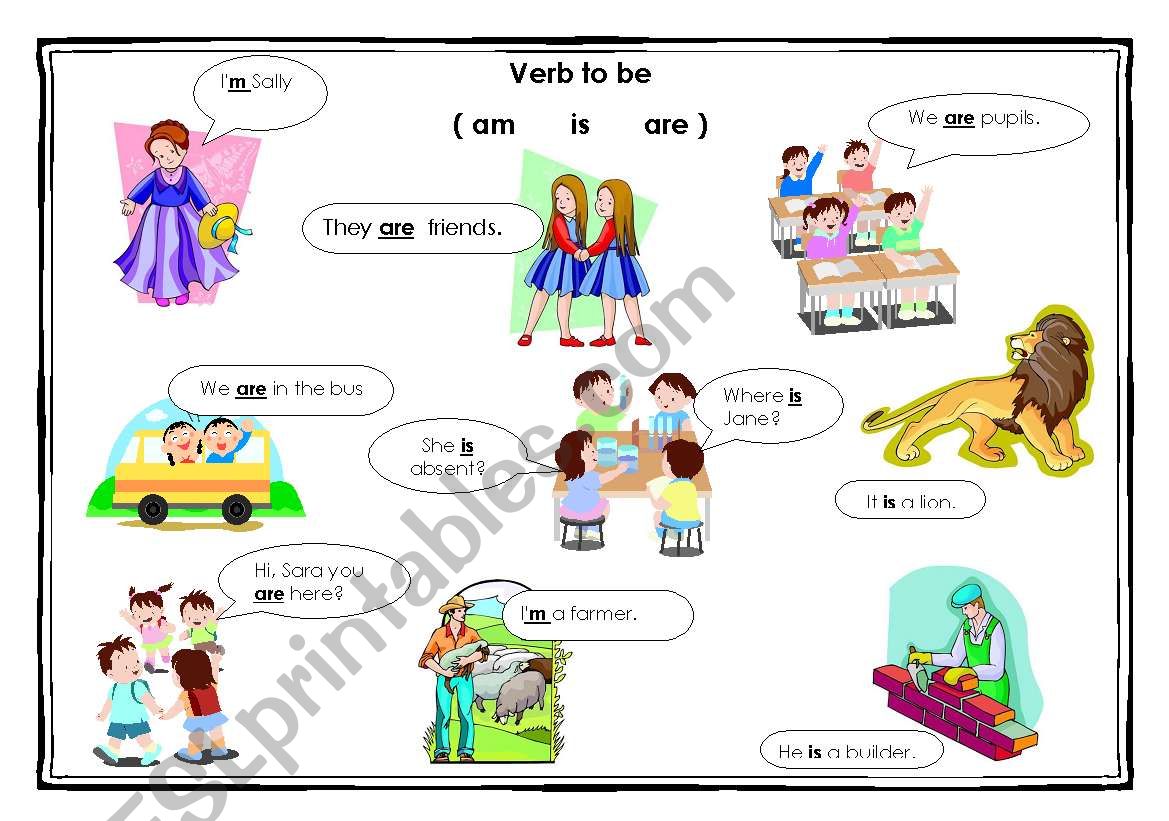 verb to be  worksheet