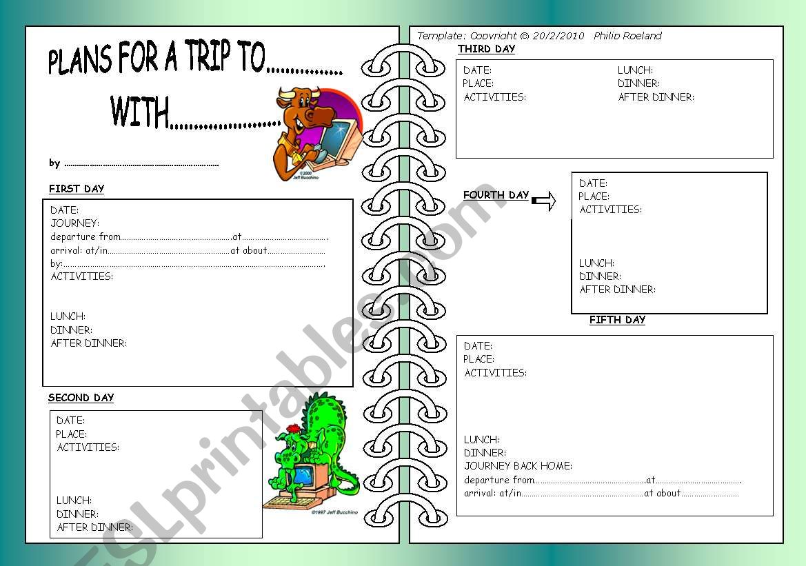 planning a trip speaking activity