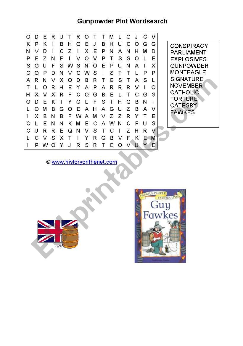 Guy Fawkes worksheet