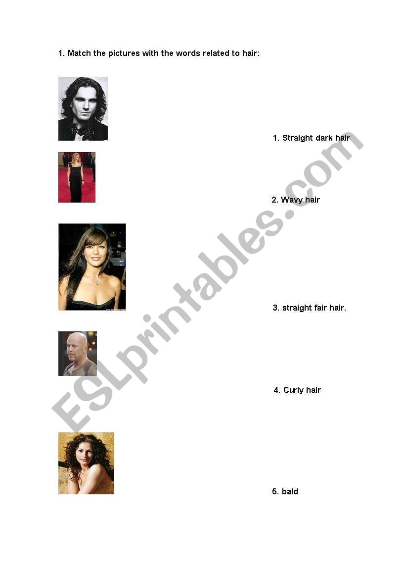 Descriptions worksheet