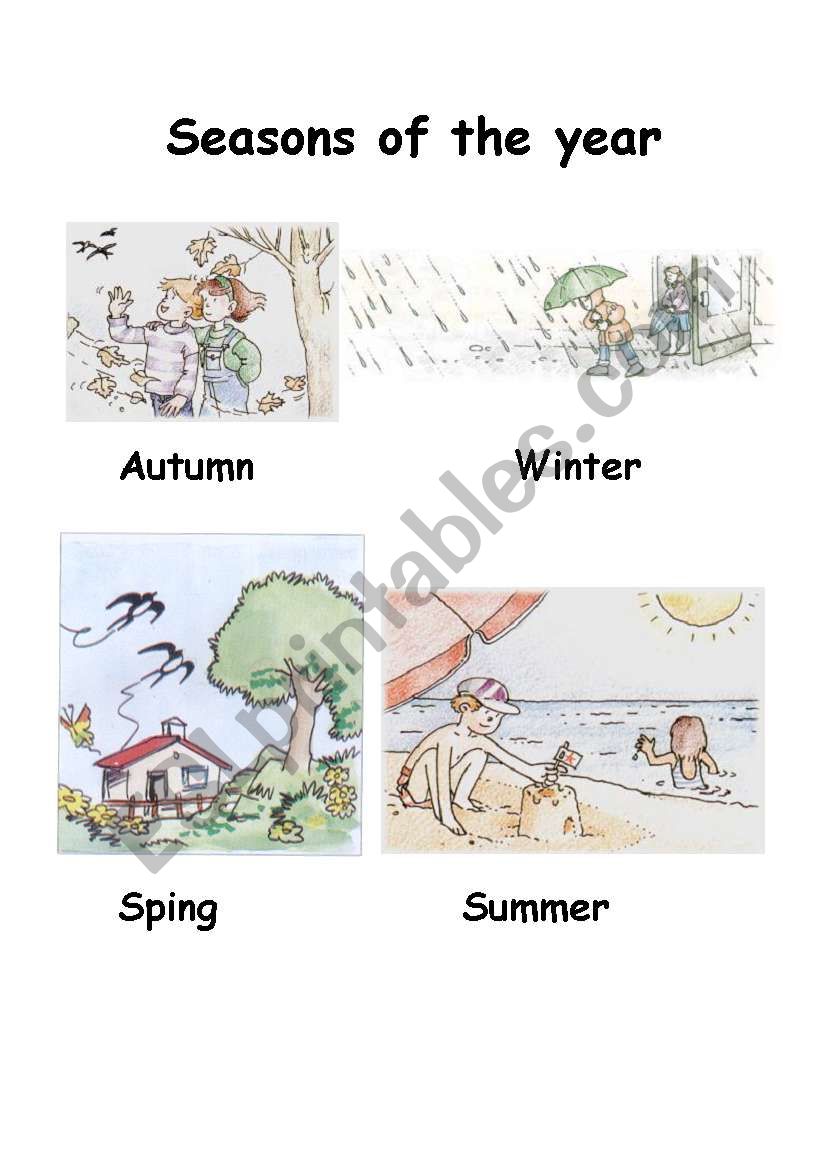 Seasons of the year worksheet