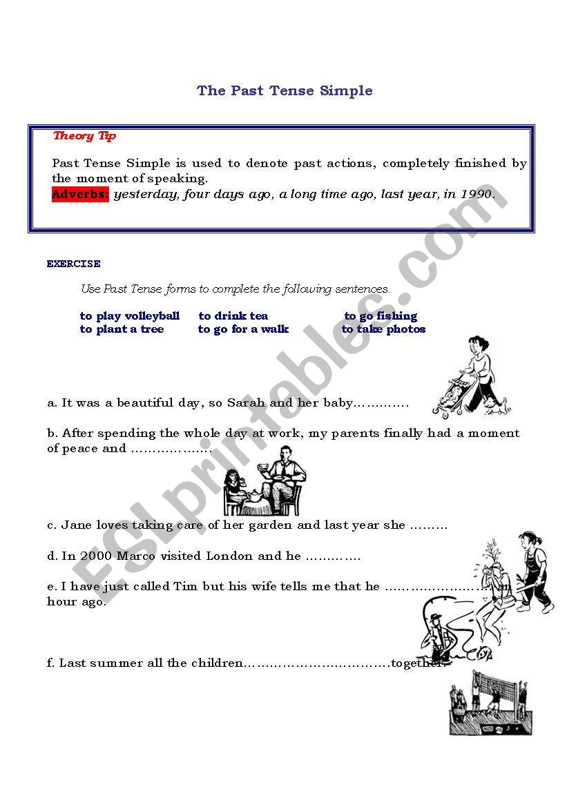 the past tense simple worksheet