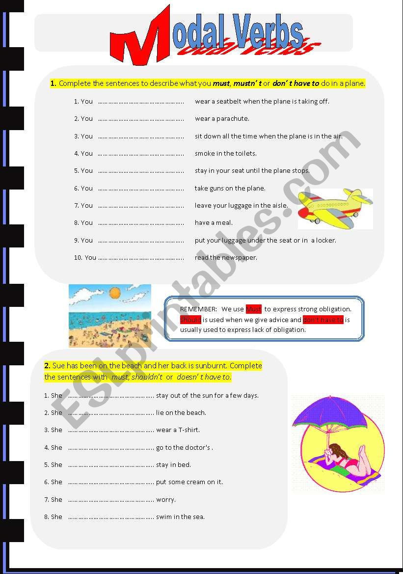 Modal Verbs Intermediate worksheet