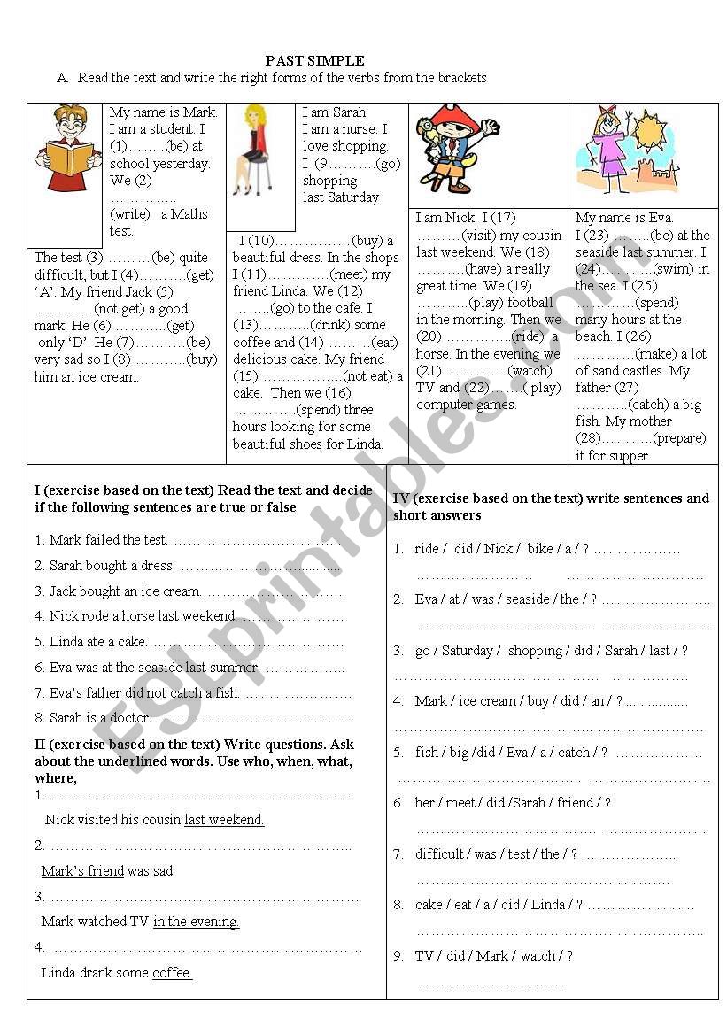 Past Simple worksheet