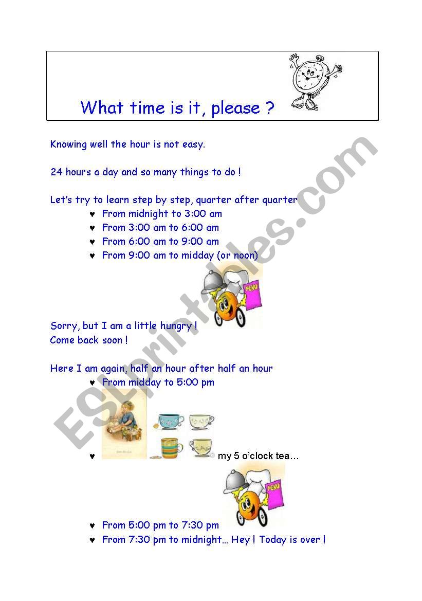 The detective finds all the clues about the running hours !