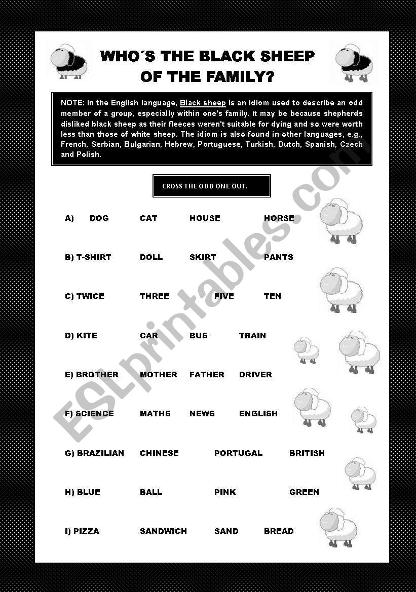 WhoÂ´s the black sheep of the family? 