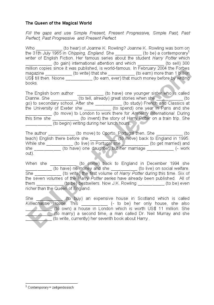 Tenses (mix) worksheet