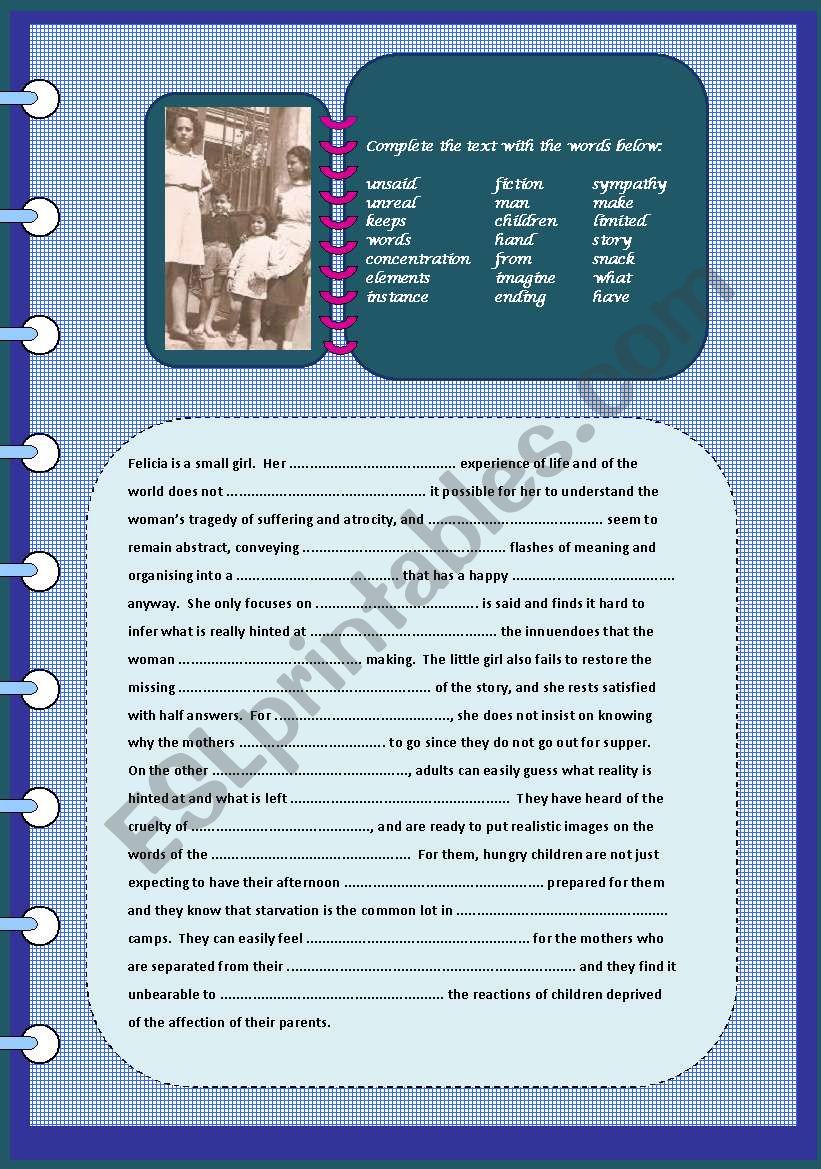 Reading Comprehension worksheet