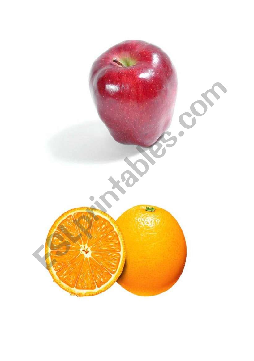 FRUITS FLASHCARDS worksheet