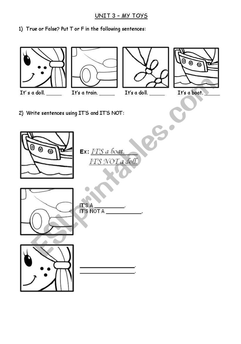 toys worksheet