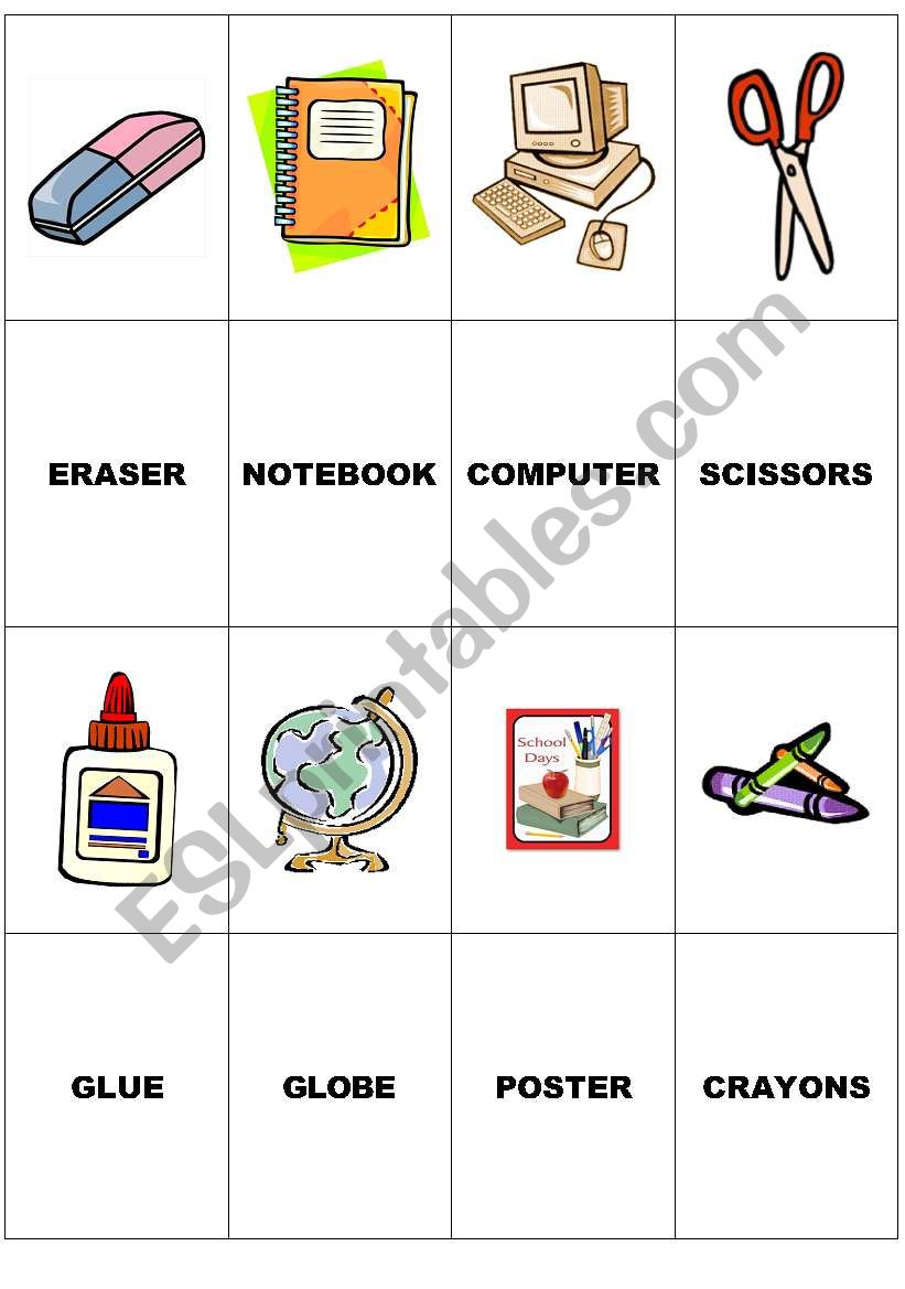 Memory cards (2) worksheet