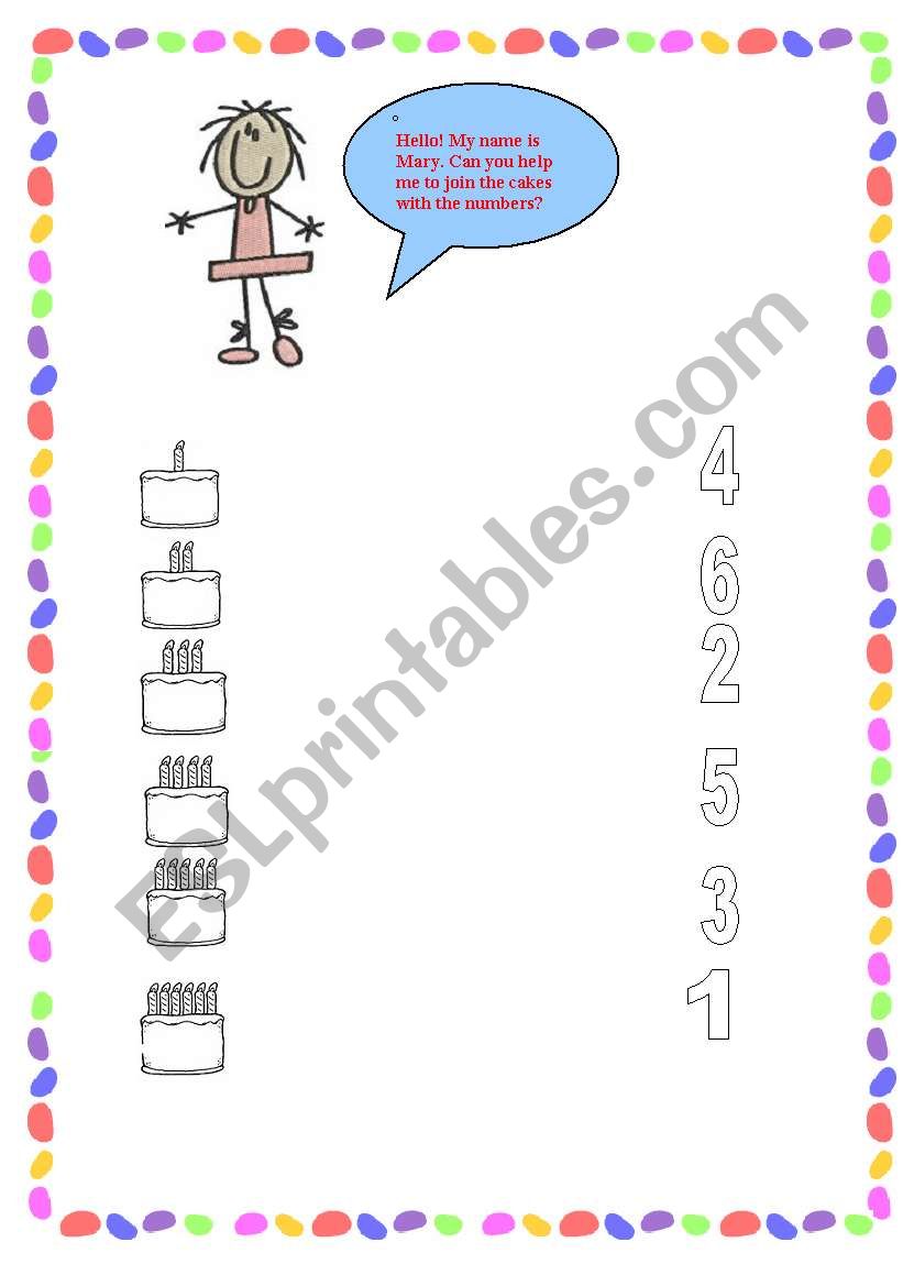 numbers worksheet
