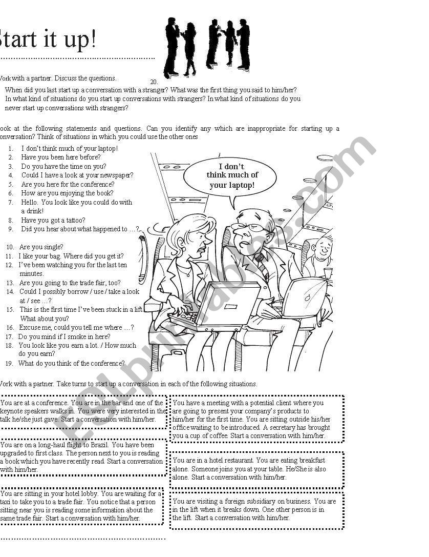 Starting Conversations worksheet