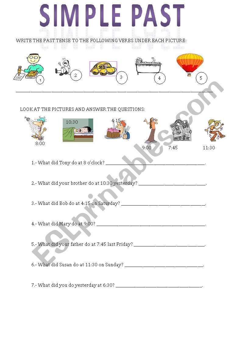 Simple Past  worksheet