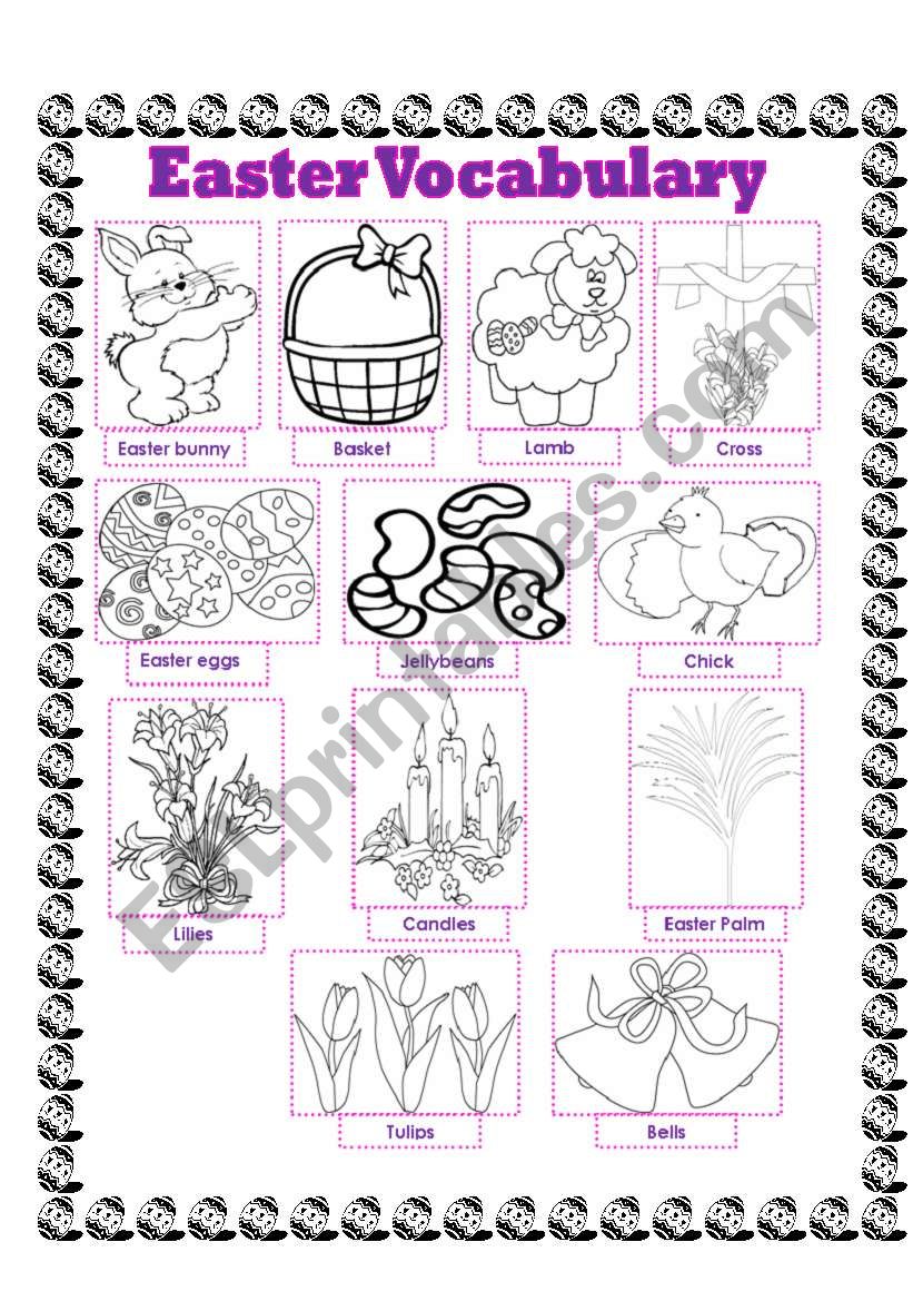 Easter Vocabulary worksheet