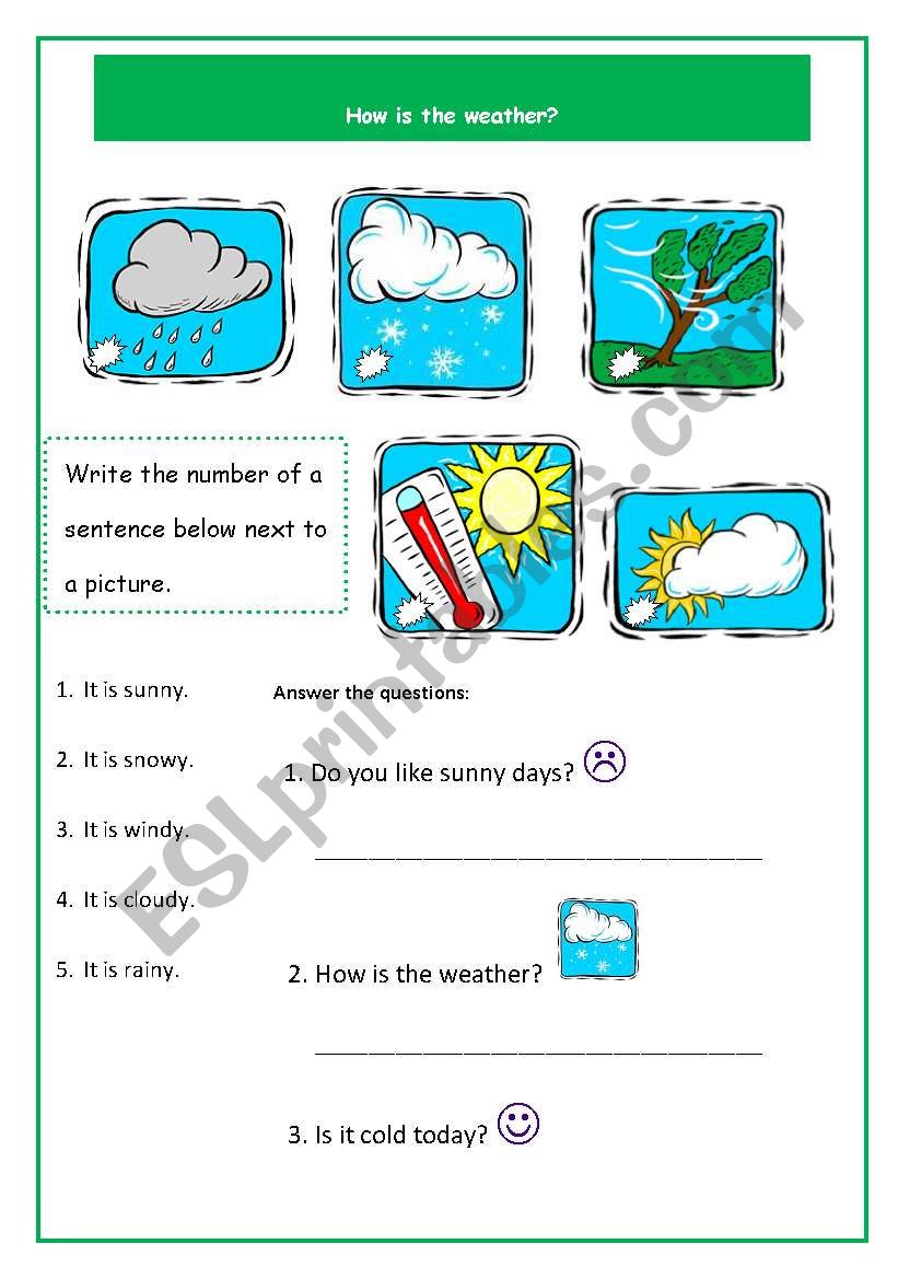 How is the weather? worksheet