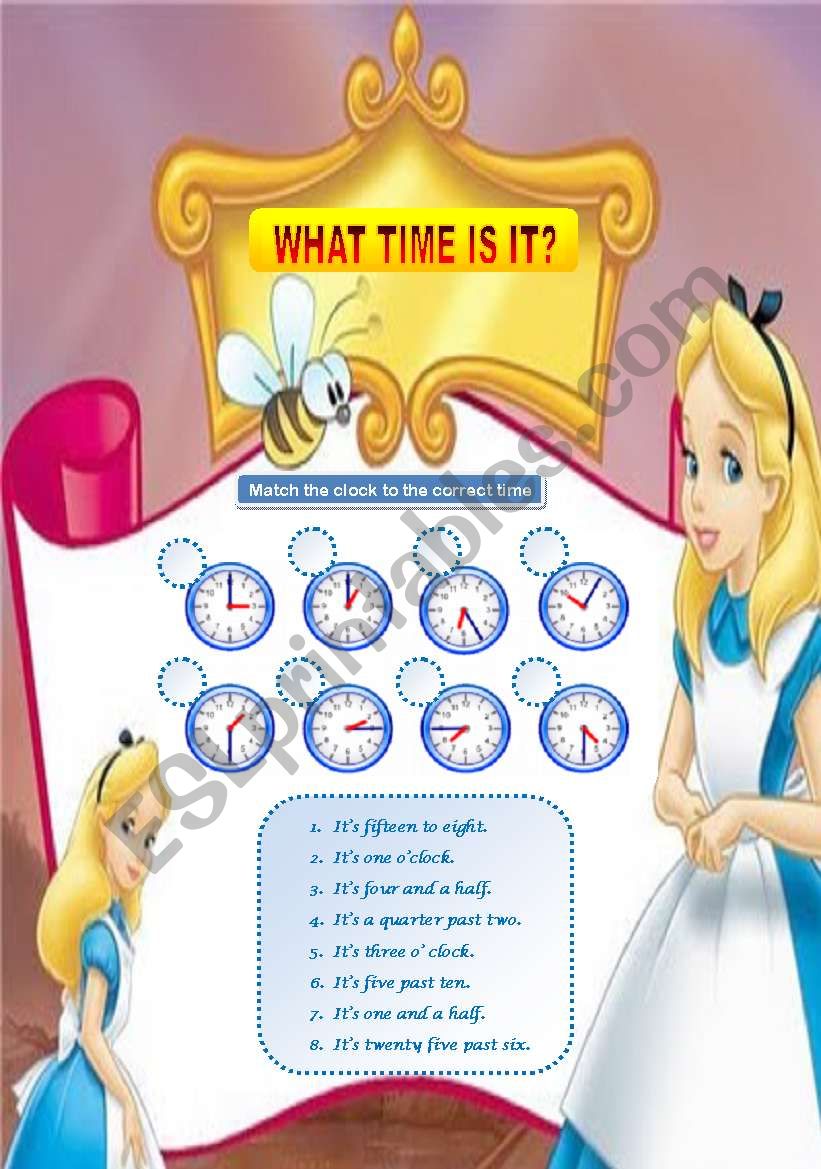 Telling the time with Alice in Wonderland 