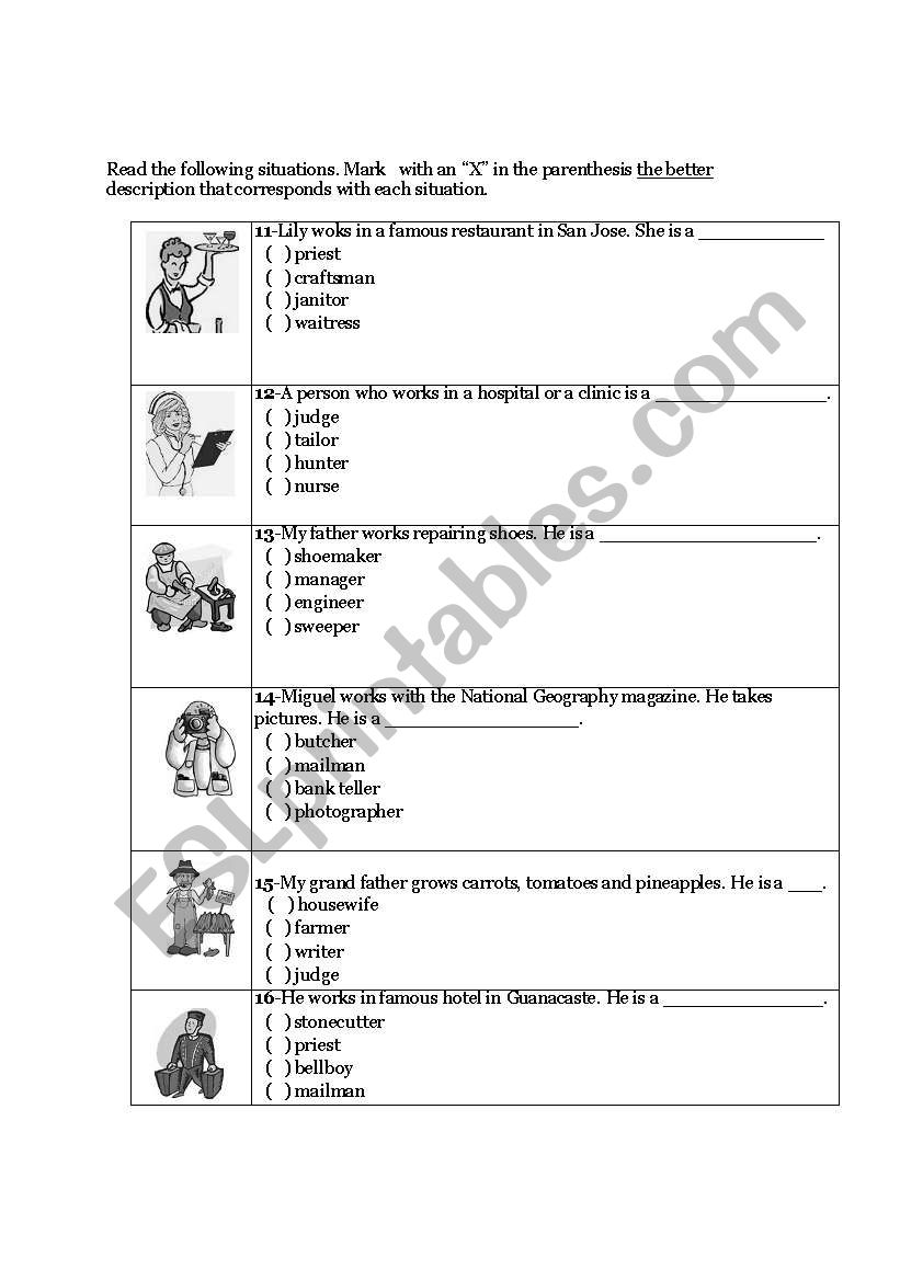 JOBS worksheet