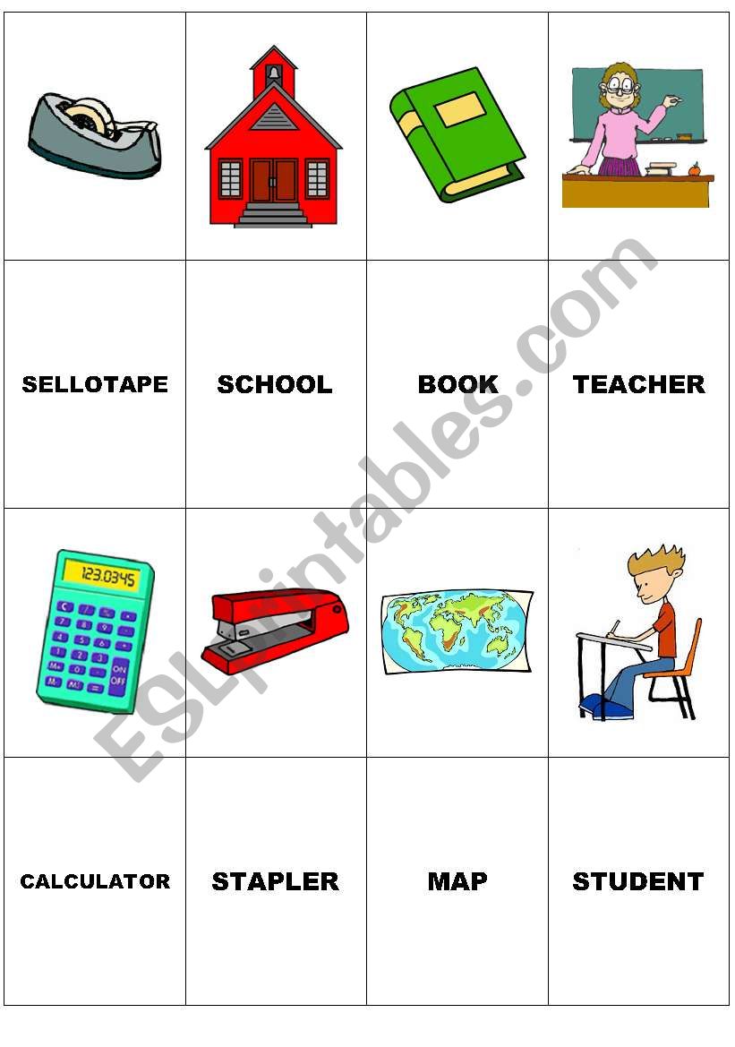 Memory cards (3) worksheet