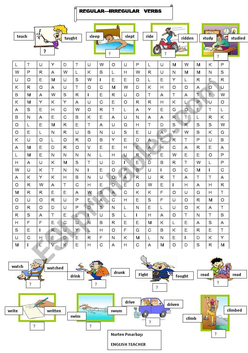 irregular verbs worksheet