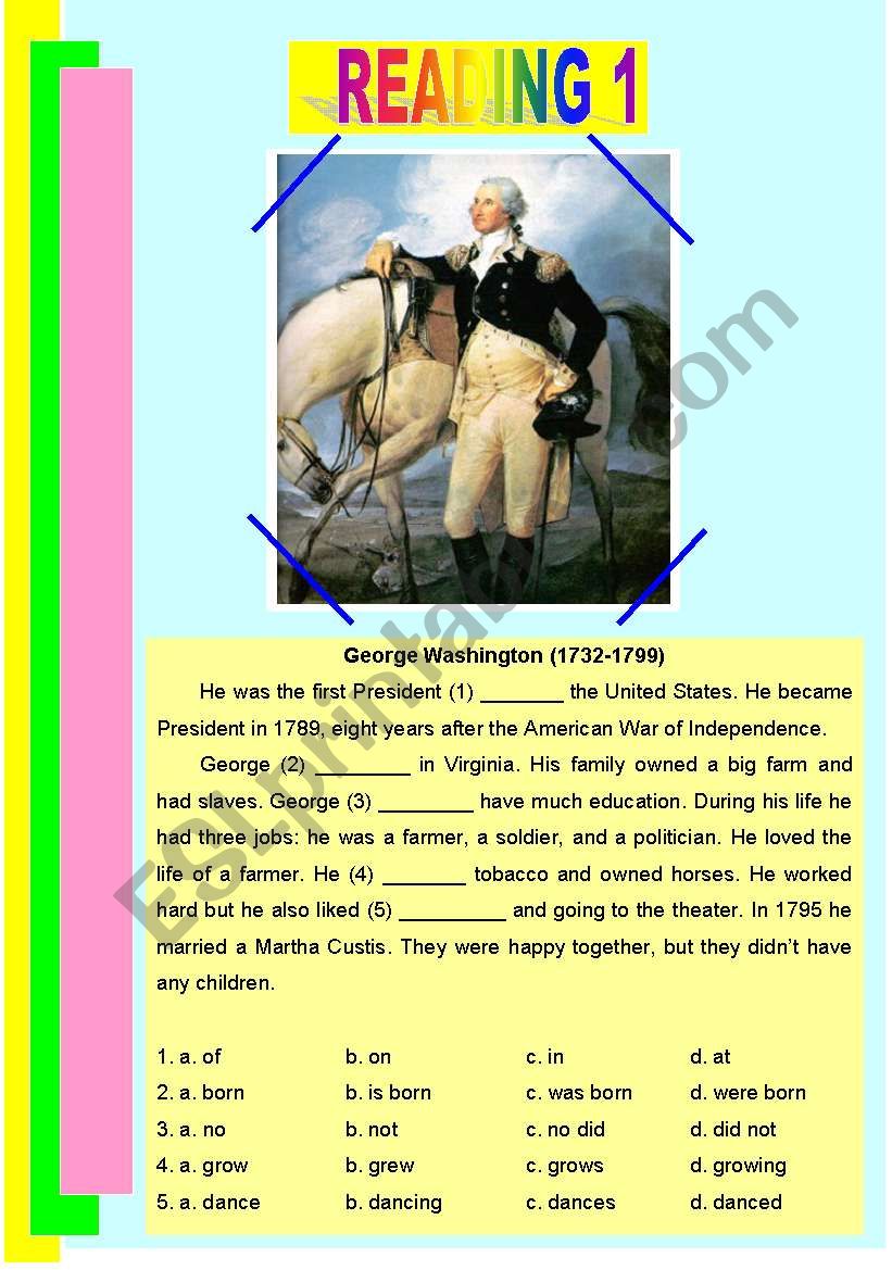 READING 1 worksheet