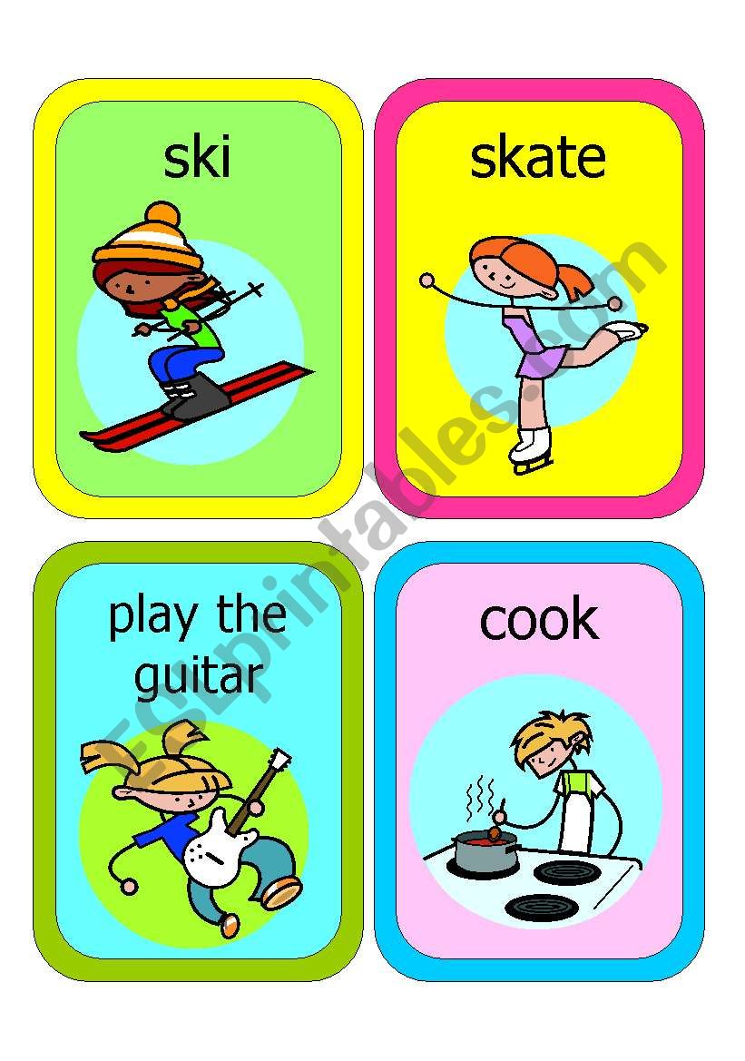 ACTION PICTURE FLASHCARDS worksheet