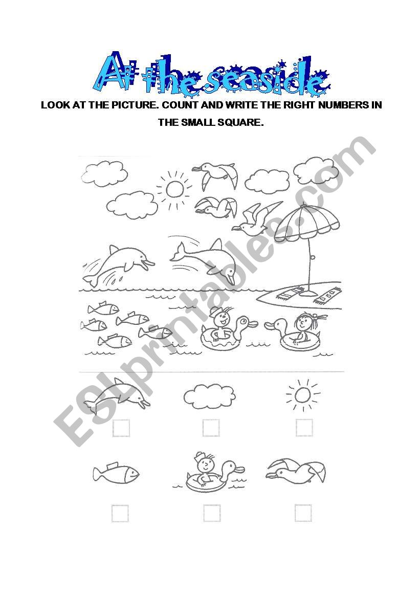 At the seaside worksheet