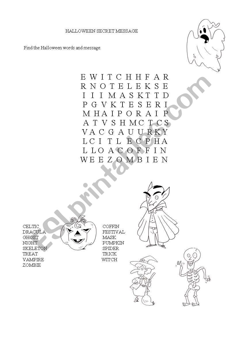 about halloween worksheet