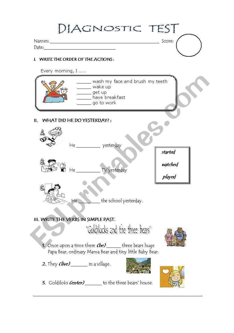 test primary school  worksheet