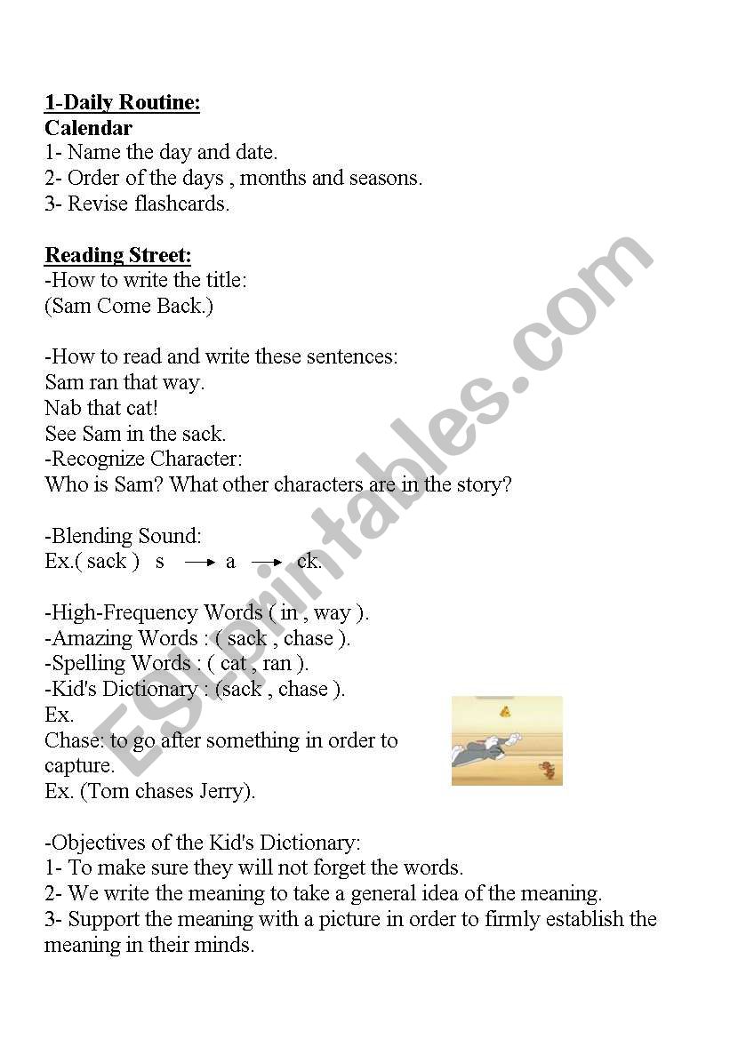 lasson plan worksheet