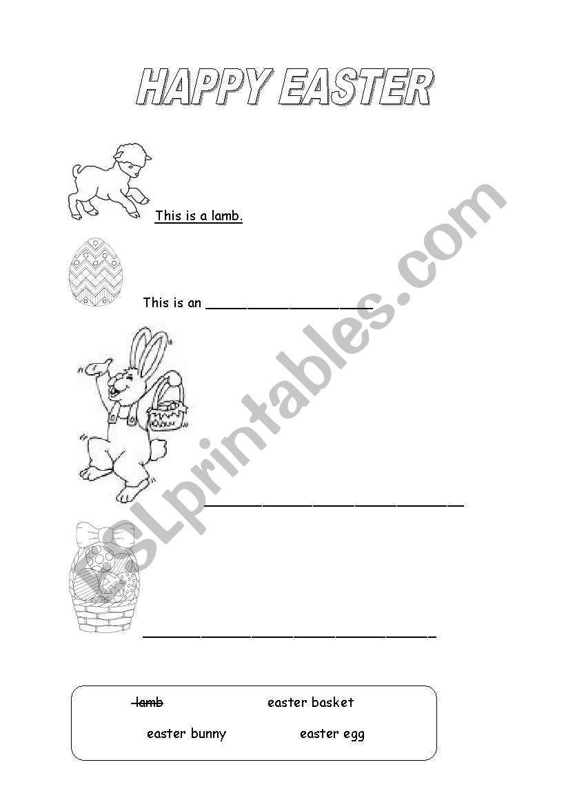 EASTER worksheet