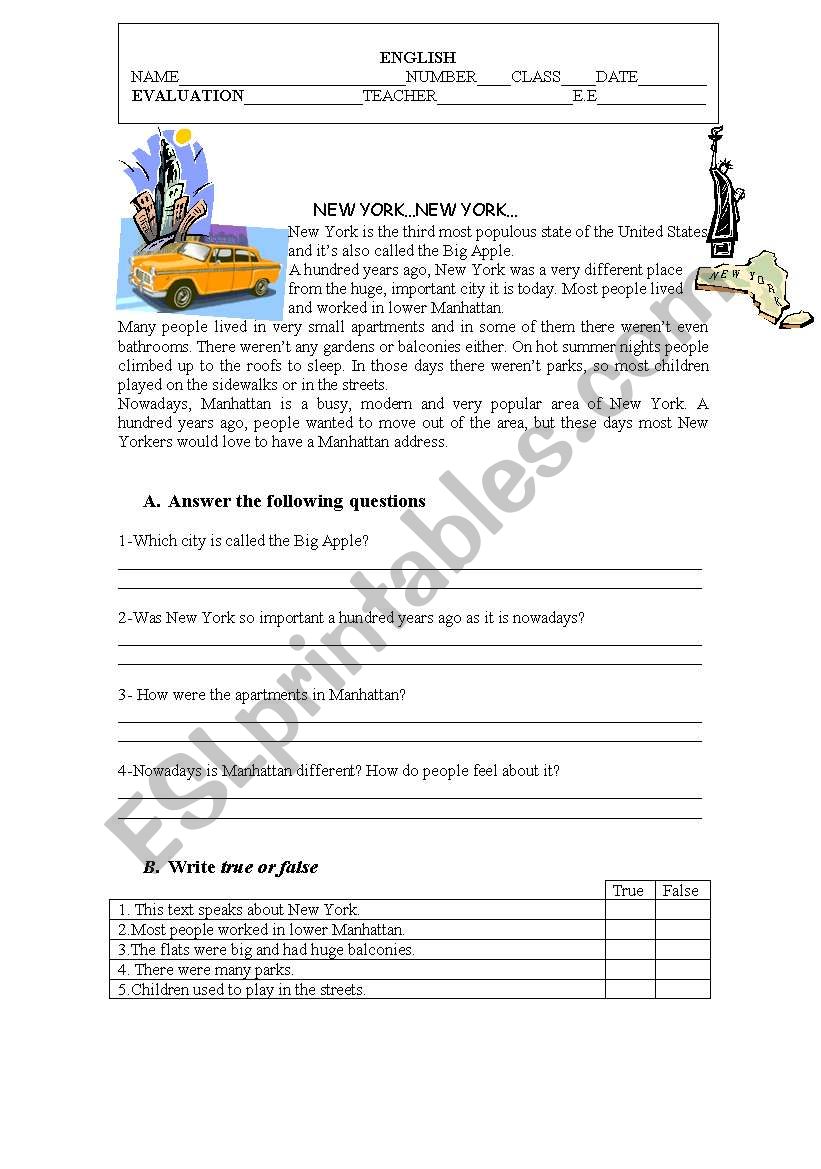 6th grade test-Portugal worksheet