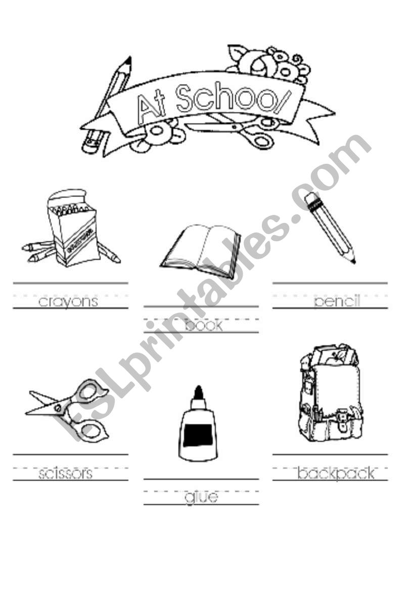 at school worksheet