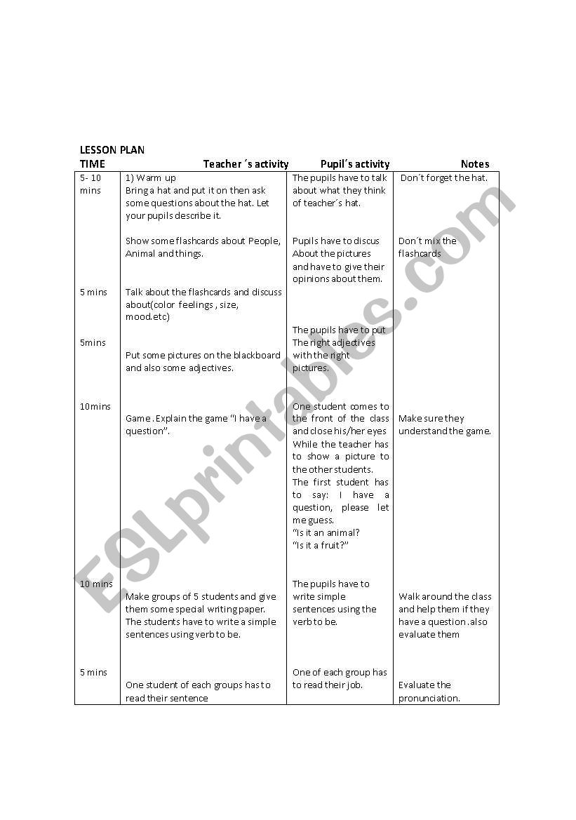 adjectives worksheet