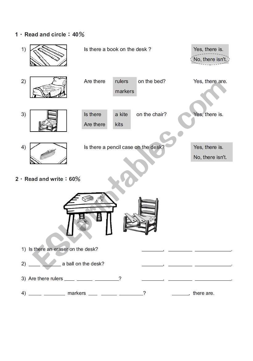 There is /are worksheet