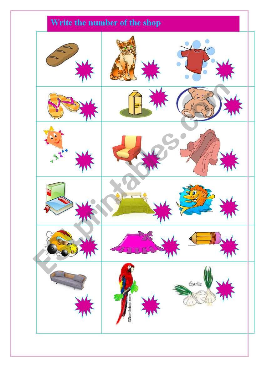 SHOPPING 2 worksheet