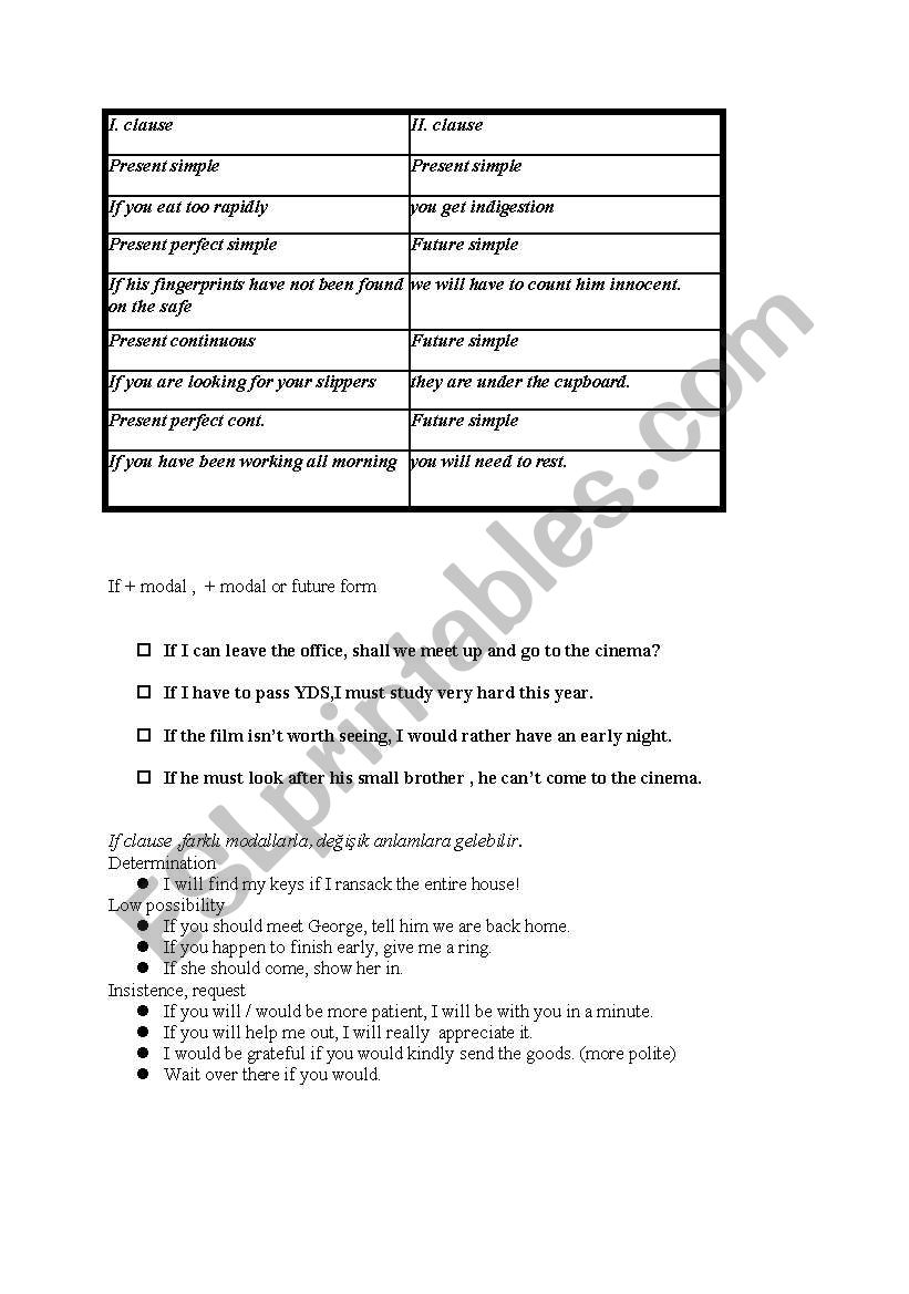 conditionals worksheet