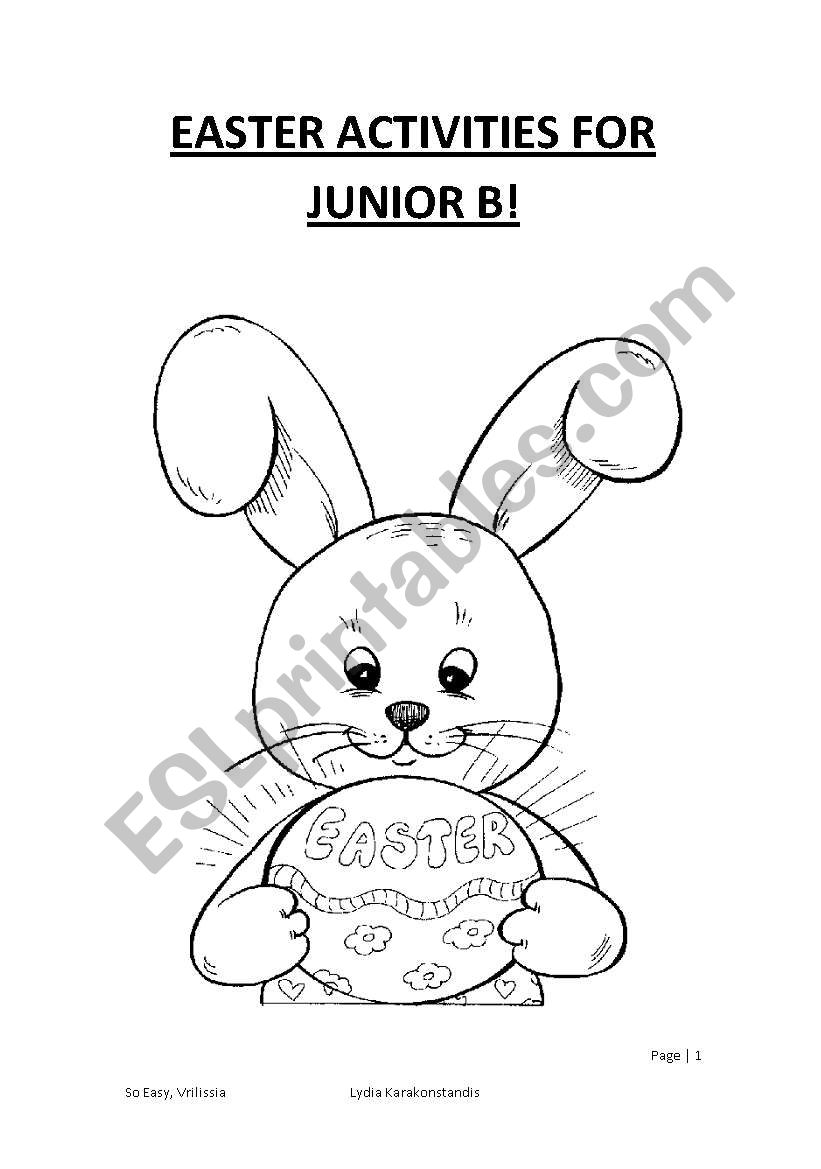 Easter Activities Packet worksheet