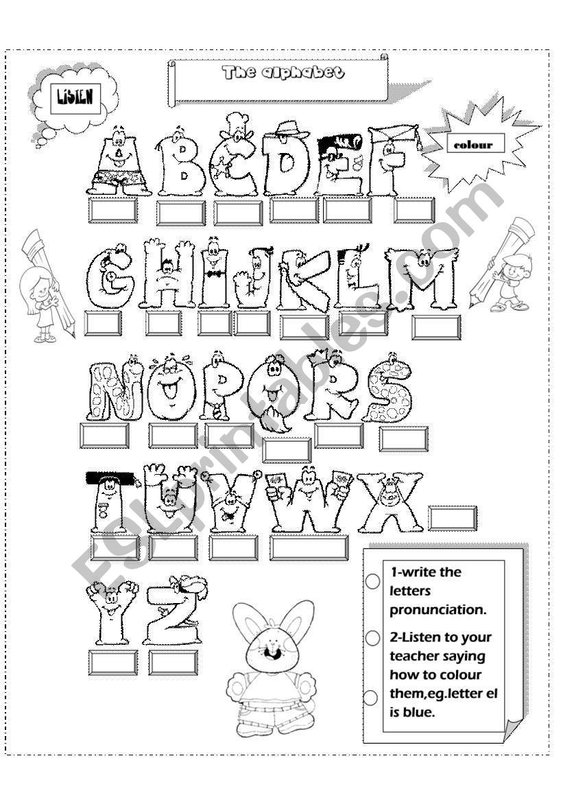 the alphabet worksheet