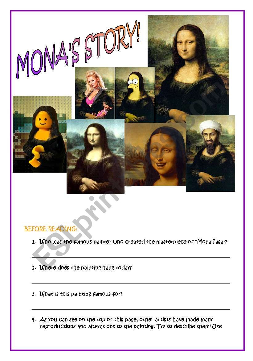 MONA LISAÂ´ S STORY! interesting version